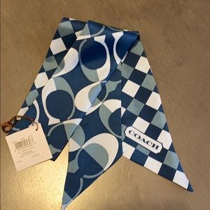 Classic Coach Blue Scarf Brand New Authentic